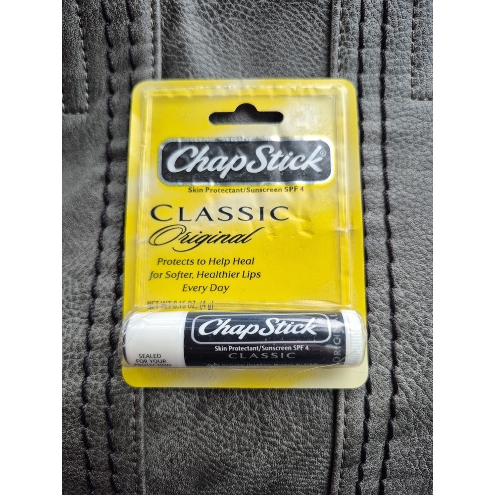 Vintage ChapStick Classic SPF 4 Lip Balm 0.15 oz Sealed Rare Discontinued